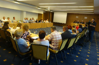 Slika. Partnerska organizacija Udruženje slijepih Kantona Sarajevo je 18. juna 2019. godine je u Sarajevu organizovalo okrugli sto na temu: “Implementacija Akcionog plana za unapređenje prava i položaja osoba s invaliditetom u Kantonu Sarajevo”.