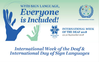 Slika. Međunarodna sedica gluhih održava se u periodu od 23. do 30. septembra 2018., a prvi put ove godine 23, septembra se obilježava koa Međunarodni dan znakovnog jezika