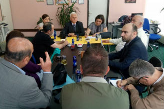 Slika. U Udruženju paraplegičara i oboljelih od dječije paralize Kantona Sarajevo 04.maja 2018. godine održan je sastanak Koordinacionog odbora udruženja osoba sa invaliditetom Kantona Sarajevo.