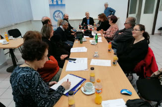 Slika. Koordinacioni odbor udruženja osoba sa invaliditetom Kantona Sarajevo 24. decembra 2019. godine održao je sastanak u prostorijama vodeće organizacije Udruženju slijepih Kantona Sarajevo.