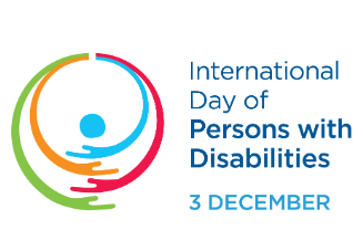 Slika. Logo obilježavanja Međunarodnog dana osoba s invaliditetom.
Međunarodni dan osoba s invaliditetom (IDPD) obilježava se svake godine 3. decembra kako bi se promovisalo puno i ravnopravno učešće osoba s invaliditetom i preduzele mjere za uključivanje osoba s invaliditetom u sve aspekte društva i razvoja.