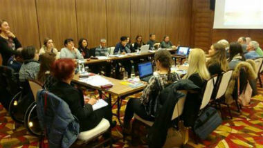 Slika 3. Učesnici MyRight treninga iz oblasti administracije i finansija, prvi dio, za predstavnike koalicija regije Mostar, Tuzla i Sarajevo, 16. i 17. novembar 2017. Sarajevo