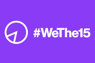 #WeThe15 je globalni pokret koji ima za cilj okončati diskriminaciju i promijeniti živote 1,2 milijarde osoba s invaliditetom u svijetu kako bi mogle biti vidljivi i aktivni članovi inkluzivnog društva. Slika ima ljubičastu pozadinu. Na lijevoj strani slike je bijeli krug koji u donjem lijevom uglu ima bijeli trokut koji simbolizuje 15% svjetske poulacije kuju čine osobe s invaliditetom. Na desnoj strani bijelim slovima piše #WeThe15.