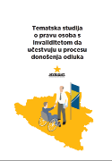 Slika povodom publikacije Tematska studija o pravu osoba s invaliditetom da učestvuju u procesu donošenja odluka, MyRight 2017.