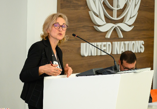 Slika Binase Goralije, regionalne koordinatorice MyRighta za Evropu nastala tokom treninga o inkluziji osoba s invaliditetom za osoblje UN-a 6.11.2025.